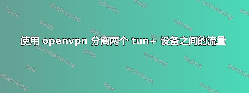 使用 openvpn 分离两个 tun+ 设备之间的流量