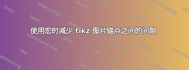 使用宏时减少 tikz 图片锚点之间的间隙