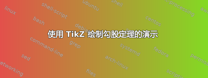 使用 TikZ 绘制勾股定理的演示