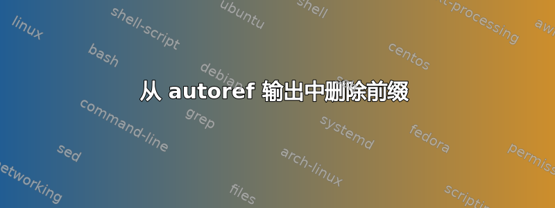 从 autoref 输出中删除前缀