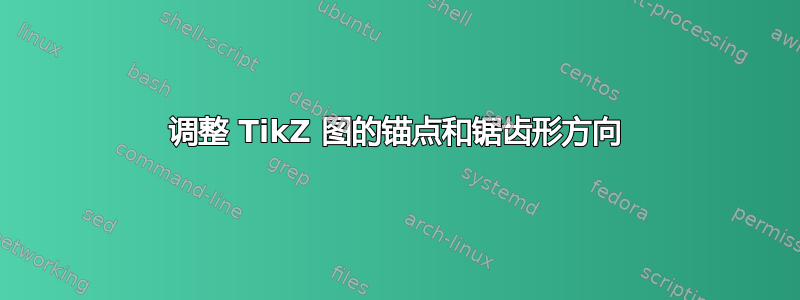 调整 TikZ 图的锚点和锯齿形方向