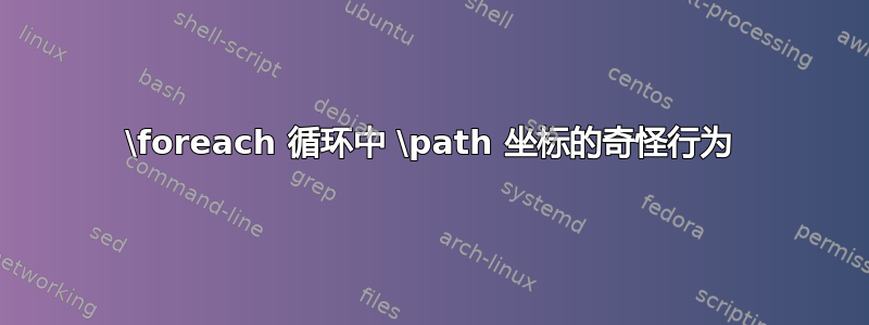 \foreach 循环中 \path 坐标的奇怪行为