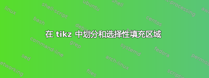 在 tikz 中划分和选择性填充区域