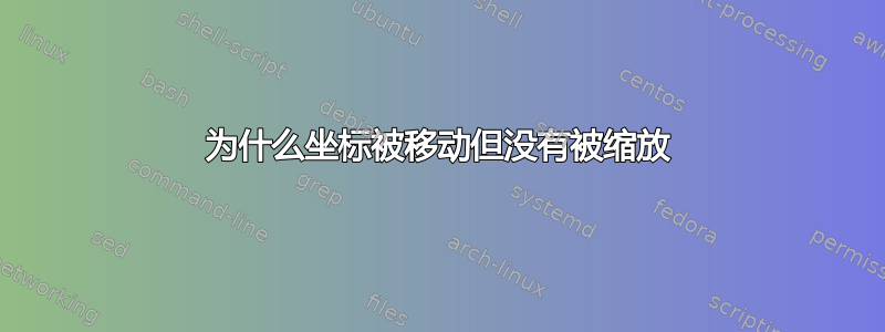 为什么坐标被移动但没有被缩放