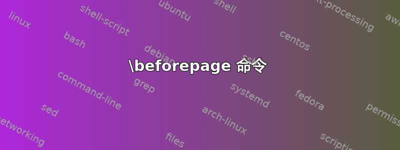 \beforepage 命令