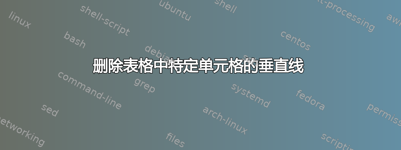 删除表格中特定单元格的垂直线