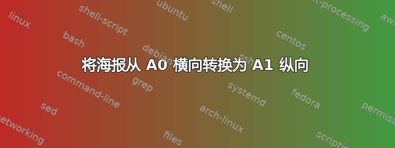 将海报从 A0 横向转换为 A1 纵向