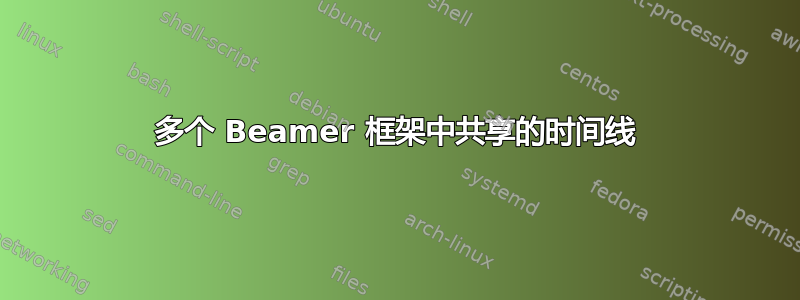 多个 Beamer 框架中共享的时间线