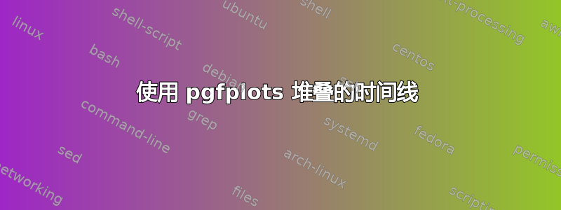 使用 pgfplots 堆叠的时间线