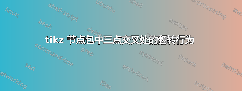 tikz 节点包中三点交叉处的翻转行为