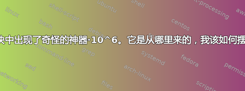 我的地块中出现了奇怪的神器·10^6。它是从哪里来的，我该如何摆脱它？