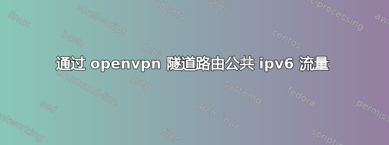 通过 openvpn 隧道路由公共 ipv6 流量