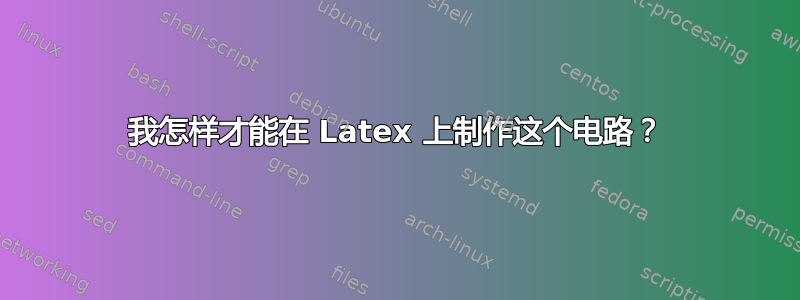 我怎样才能在 Latex 上制作这个电路？