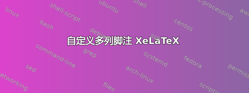 自定义多列脚注 XeLaTeX