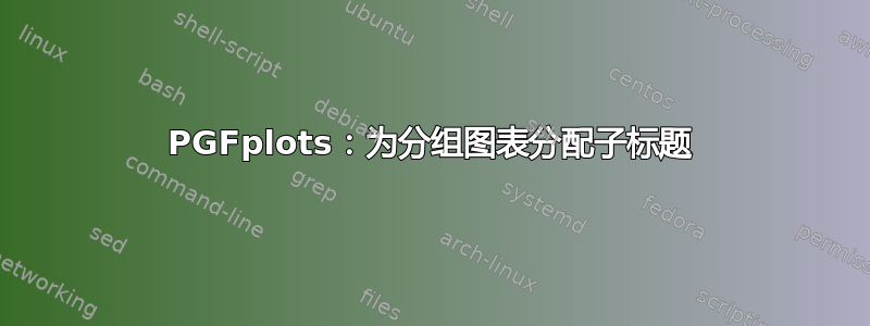 PGFplots：为分组图表分配子标题