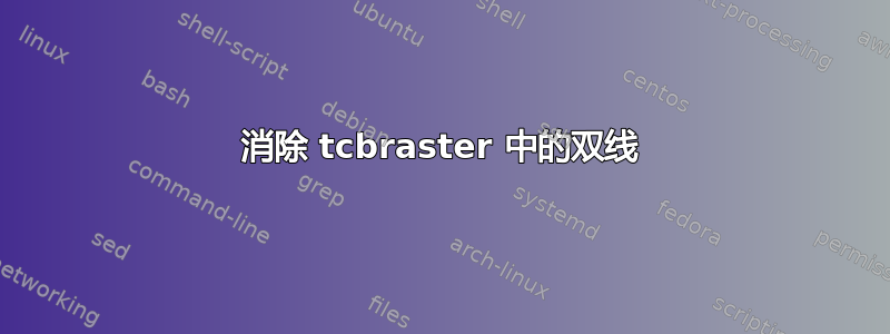 消除 tcbraster 中的双线