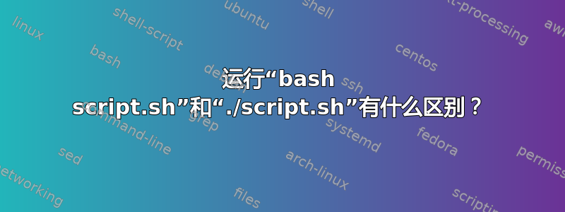 运行“bash script.sh”和“./script.sh”有什么区别？