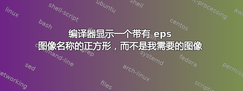 编译器显示一个带有 eps 图像名称的正方形，而不是我需要的图像