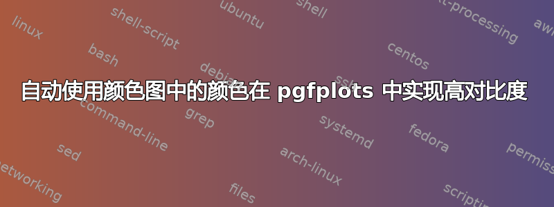 自动使用颜色图中的颜色在 pgfplots 中实现高对比度