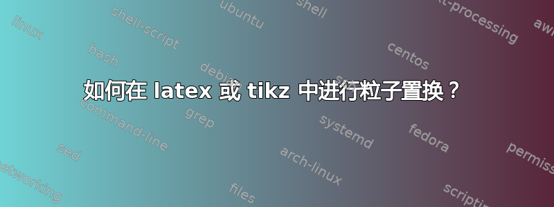 如何在 latex 或 tikz 中进行粒子置换？