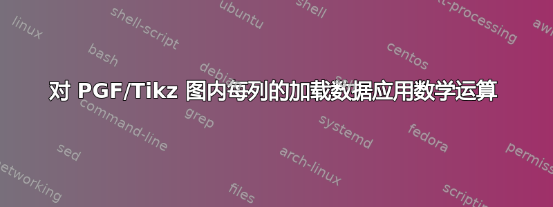 对 PGF/Tikz 图内每列的加载数据应用数学运算