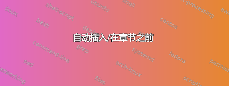 自动插入/在章节之前