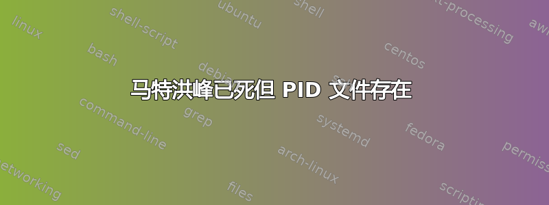 马特洪峰已死但 PID 文件存在