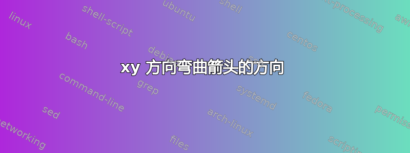 xy 方向弯曲箭头的方向