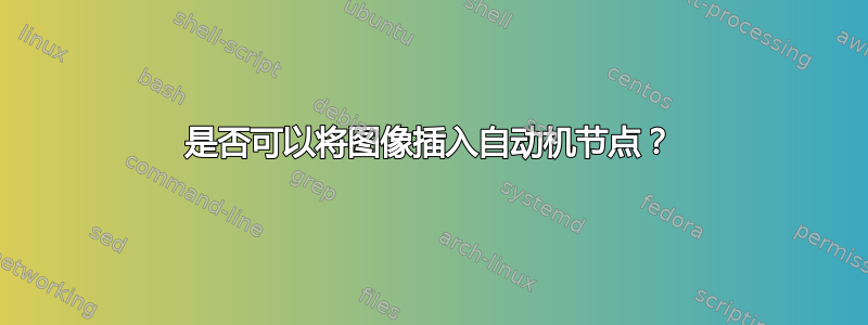 是否可以将图像插入自动机节点？