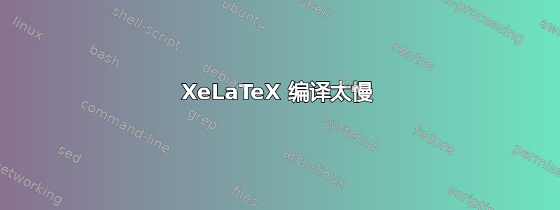 XeLaTeX 编译太慢