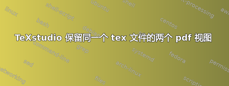 TeXstudio 保留同一个 tex 文件的两个 pdf 视图