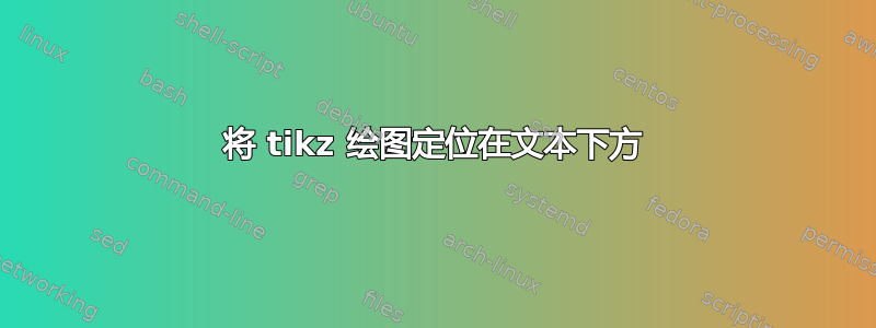 将 tikz 绘图定位在文本下方