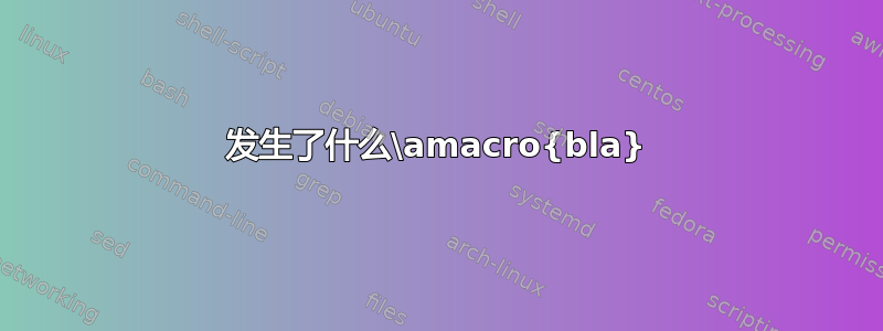 发生了什么\amacro{bla}