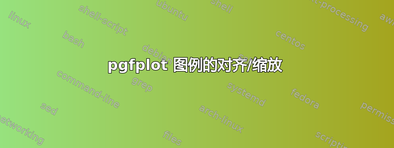 pgfplot 图例的对齐/缩放