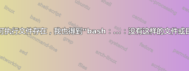 即使可执行文件存在，我也得到“bash：...：没有这样的文件或目录”