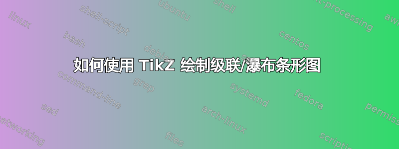 如何使用 TikZ 绘制级联/瀑布条形图