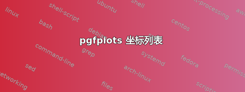 pgfplots 坐标列表