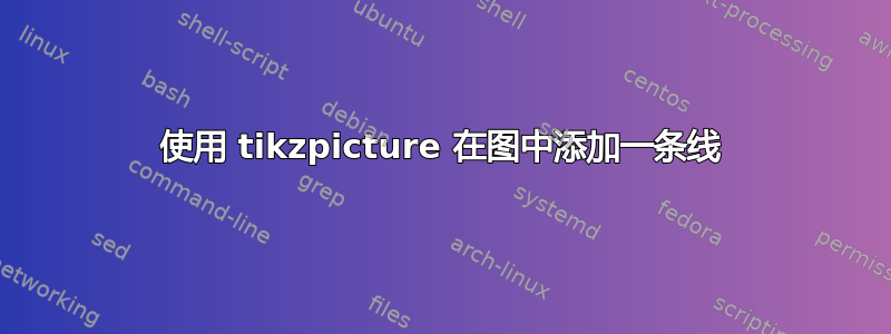 使用 tikzpicture 在图中添加一条线