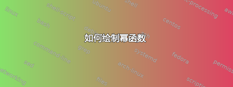 如何绘制幂函数