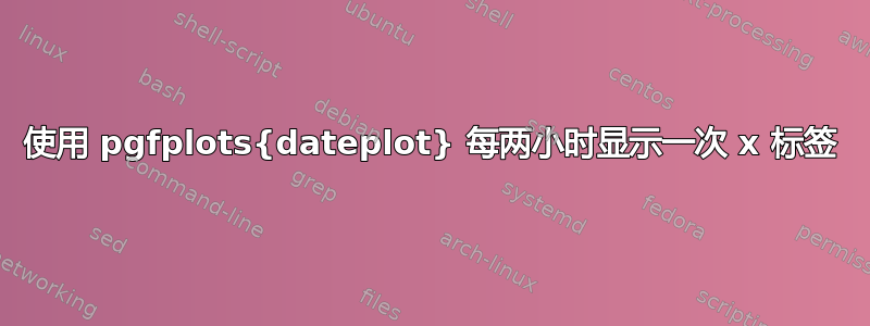 使用 pgfplots{dateplot} 每两小时显示一次 x 标签