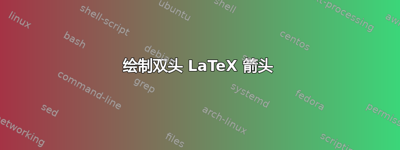 绘制双头 LaTeX 箭头