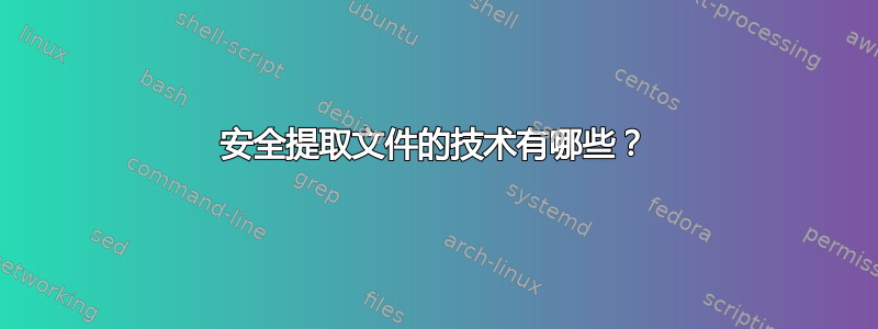 安全提取文件的技术有哪些？