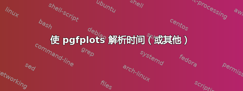 使 pgfplots 解析时间（或其他）