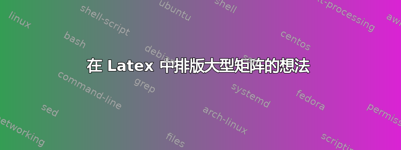 在 Latex 中排版大型矩阵的想法