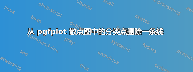 从 pgfplot 散点图中的分类点删除一条线