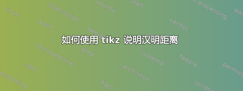 如何使用 tikz 说明汉明距离