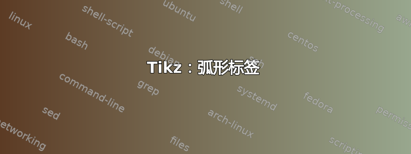 Tikz：弧形标签