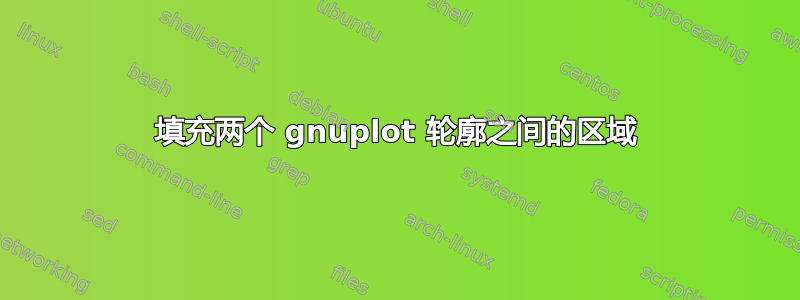 填充两个 gnuplot 轮廓之间的区域