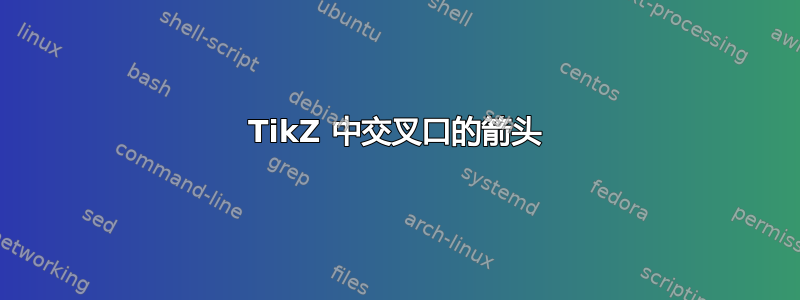 TikZ 中交叉口的箭头