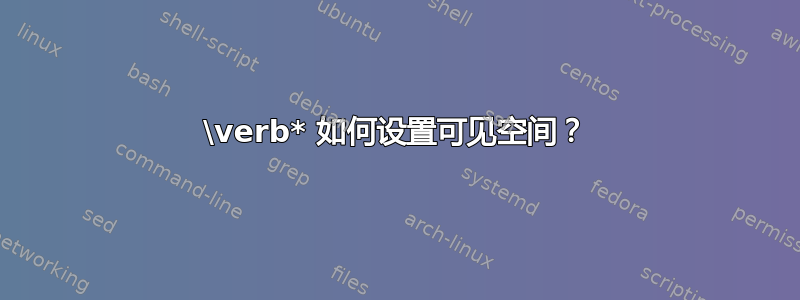 \verb* 如何设置可见空间？